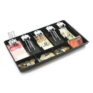 5 Grid With Clip Classify Storage Drawer Compartments Cash Register Insert Tray