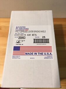 25 - United Abrasives-Sait 20063 Grinding Wheel Type 27/Depressed Center 4 1/2&#034;