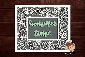 Summer time sign SVG Laser cut files for Glowforge, Cricut, Multi-layer