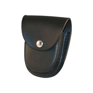Boston Leather Economy Cuff Case Nickel Snap Plain Leather Black 5510-1