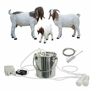 7L Goat Pulsation Vacuum Electric Milking Machine, Automatic Portable Pulse Brea