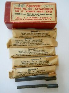 Vintage Starrett Height Gage Attachment / NOS / PRICE IS FOR ONE TOOL