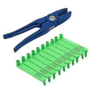 Nylon Animal Ear Tags Stainless Steel Pliers Set Pig Sheep Livestock Farm Supply