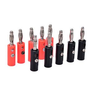10pcs/lot 4mm nickel plated banana plug banana connector plugsJHHAhmA Dicb