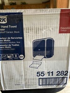 Tork 55 11 282 Elevation Matic Hand Towel Roll Dispenser Black NEW