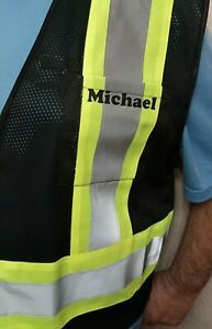 CHALECO DE SEGURIDAD  RADIANS.. MALLA CLASE1.NEGRO. CON SU NOMBRE GRATIS!!!!!!!!