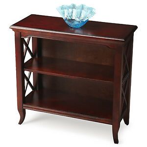 BURNBREIGH LOW BOOKCASE - BOOKSHELF - PLANTATION CHERRY FINISH - FREE SHIPPING*