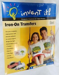 Invent It Iron-On Transfers for Light Fabrics 10 Sheets 00063-2 Inkjet.  (2)