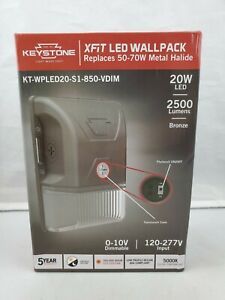 New Keystone XFIT LED Wallpack 20W LED 2500 Lumens KT-WPLED20-S1-850-VDIM