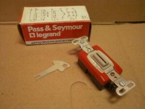 PASS &amp; SEYMOUR - SINGLE POLE AC SWITCH, LOCK TYPE - 20AC1-L (New)