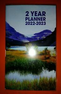 2022-2023 2-Year planner-Water front picture: 6x3.5Inch:New: Free /Fast Ship Out