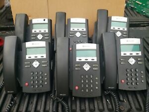 Lot of 6 Polycom SoundPoint IP 335 POE HD VOIP IP Office Phone