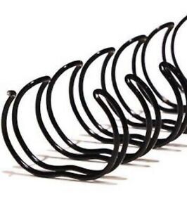 IBICO 1/2” 3:1 Twin Loop Binding Wires - Black (Qty 100)