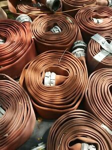 Used 4&#034; Red Fire Hose 50&#039;&#039; Long 6.5&#034; Wide Rubber Boat Dock Bumper Guard Mooring