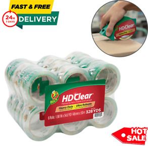 HD Clear 1.88 In. x 54.6 Yd. Packing Tape, Clear, 24-Count UV Resistant NEW