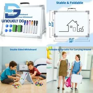 Small Dry Erase Board, Ohuhu 12&#034;X16&#034; Magnetic Desktop Foldable Whiteboard Double