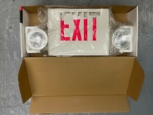 Cooper Lighting Sure-Lites Red Exit Sign with Self Powered LED Lights LPX70RWHDH
