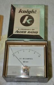 Vintage Knight DC Milliamperes 0-1 Panel Meter, NOS 028