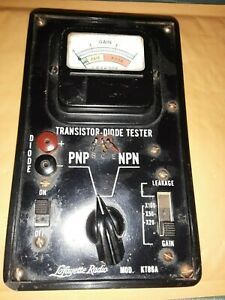 #606u Tester 4 TRANSISTORS, DIODES LAFAYETTE RADIO MOD. KT86A ANTIQUE USED