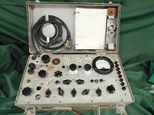 Vintage Army MILITARY TEST SET ELECTRON, Tube TV-7/U Tester Portable S/N 4707