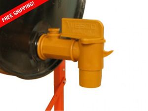 Wesco 272179 Polyethylene Deluxe Drum Faucet with EPDM Gasket, 2&#034; NPT Connect...
