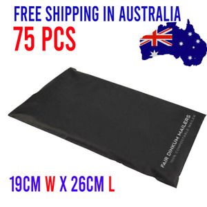 Compostable Mailing Courier Bags Mailers Eco Friendly Black 75 pcs Poly