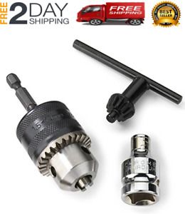 Convertidor Adaptador Guia De Mandril Para Taladro 3/8 Vastago Hexagonal A 1/4