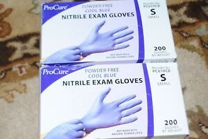 2 - Procure small Blue Exam Grade Powder-Free Nitrile Gloves 200 Ct
