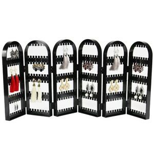 Creative Screen Earrings Display Rack Jewelry Rack (Six Black Doors)
