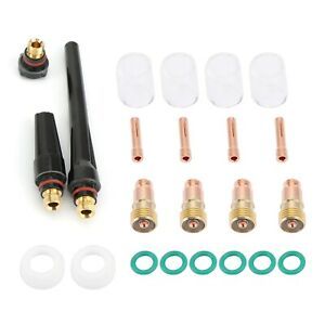 For WP-17/18/26 23PCS TIG Welding Torch Stubby Gas Lens #12 Pyrex Glass Cup F7