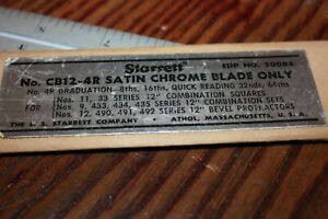 Starrett Cb12-4R Combination Sqaure Blade,12 In,4R