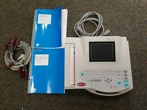 GE MAC 1200 PORTABLE INTERPRETIVE RESTING ECG MACHINE Working Setup w Manuals