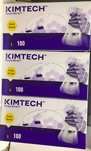 3 boxes Kimberly-Clark Purple Nitrile Exam Gloves 55083 Large (100ct Each box )