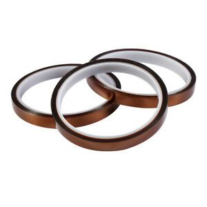 3pcs 100ft 10mm 33M Kapton Tape Adhesive High TEMP Heat Resistant Polyimide US