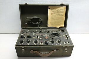 Used Military Signal Corps I-177-B Mutual Conductance Tube Tester USA 40 *Repair