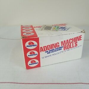 (12Rolls) 2 1/4 x 150 ft,  Ampad Adding Machine Paper Rolls New