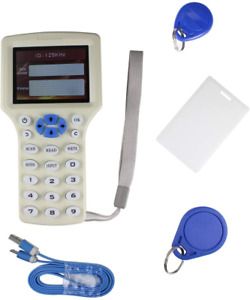 ETEKJOY Handheld 10-Frequency RFID NFC Card Reader Writer Copier Duplicator for
