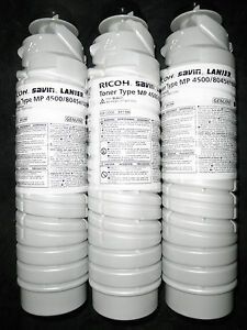 (3)Genuine Ricoh Savin Lanier Toner Type MP 4500/8045e/LD345 841346 MP 4002 5002