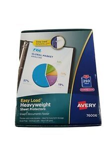 Avery Easy Load Heavyweight Sheet Protectors, Clear, 250 Count 76006 FREE SHIP