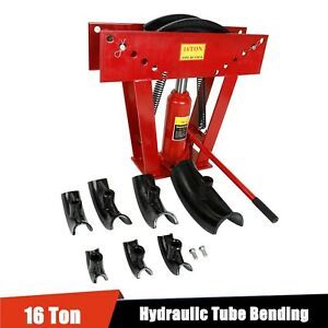 16 Ton Air Pneumatic Hydraulic Pipe Tube Bender Bending Machine Portable 8 Dies