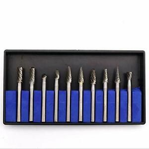 Carbide Burrs KangTeer1/4&#034; Shank Double Cut Tungsten Carbide Rotary File Cutt...