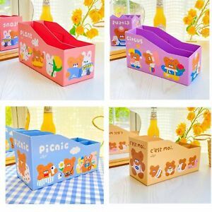 Cute Bear Book Shelf Desktop Organizer Box Magazine File Holder Bookstand