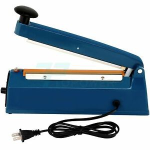 8 In Impulse Sealer Hand Heat Sealing Machine For Poly Bag Packing Tool Manual