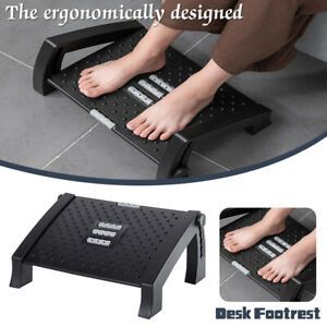 Home Office Under Desk Roller Massage Adjustable Height Easy Install Foot Rest