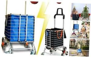 Foldable Jumbo Shopping Cart Portable|Shopping Large Cart With Blue Basic Bag