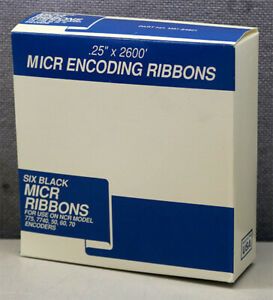 Block &amp; Co. Six (6) Black MICR Encoding Ribbons New