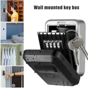 Wall Mount Key Storage Secret Box Organizer 4 Digit Combination PasswordSecurity