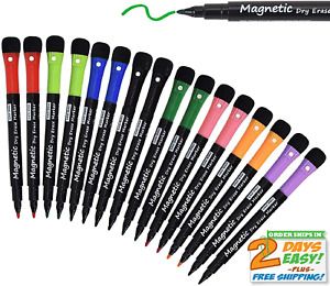 16 Pack Magnetic Dry Erase Markers Whiteboard for Kids &amp; School Calendar board