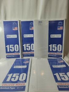 150 Sheets 3ring  College Ruled Notebook Paper