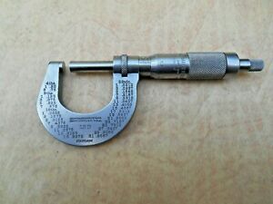 BROWN &amp; SHARPE NO. 13B STAINLESS STEEL MICROMETER , 0-1&#034; , .0001&#034;